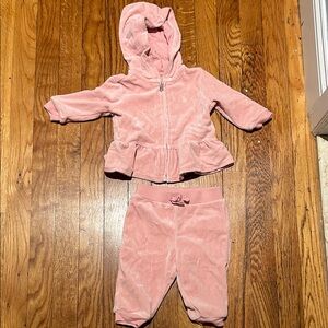 Pink Hooded Baby Outfit- Ralph Lauren
